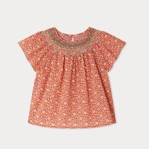 BONPOINT nella smocked embroidered floral blouse liberty fabric NWT size 6A